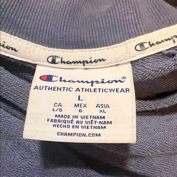 Champion Women’s Large 1/4 Zip Pullover | Navy & Cream Colorblock - Picture 2 of 7